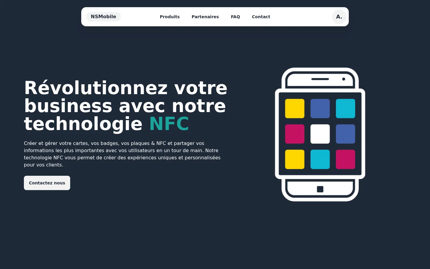 Landing marketing Carder — « Révolutionnez votre business avec notre technologie NFC »