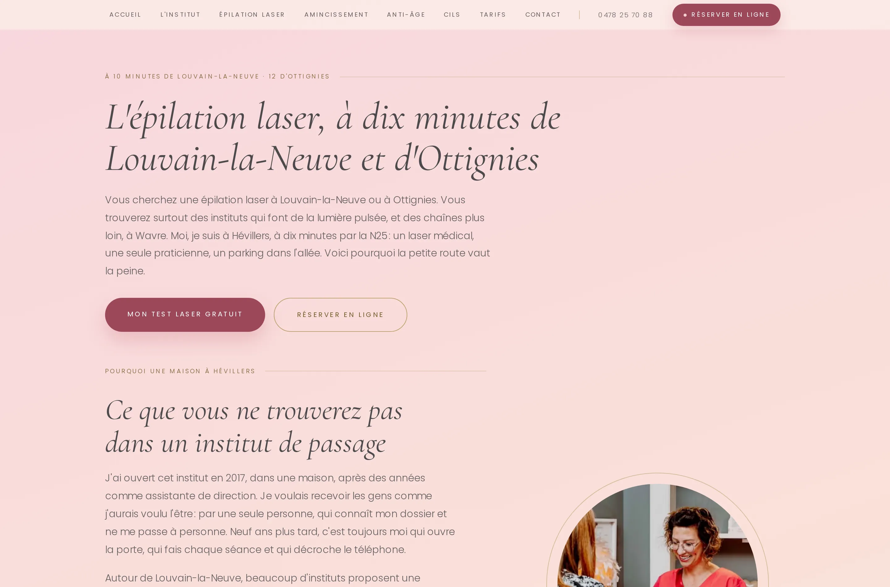 Page de localité — « L'épilation laser, à dix minutes de Louvain-la-Neuve et d'Ottignies »